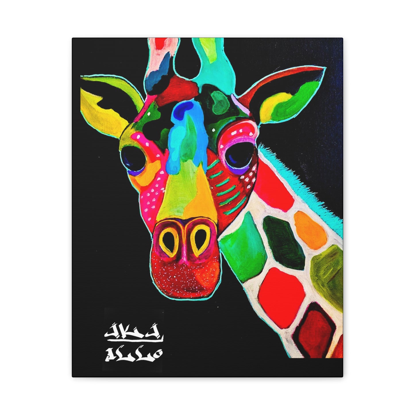[Vibrant Giraffe] Canvas Stretched, 0.75"