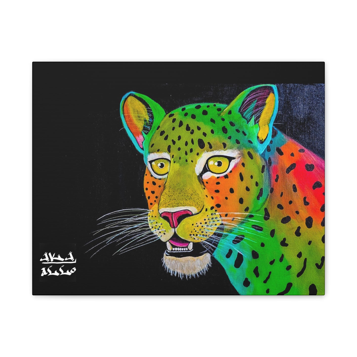 [Vibrant Leopard] Canvas Stretched, 0.75"
