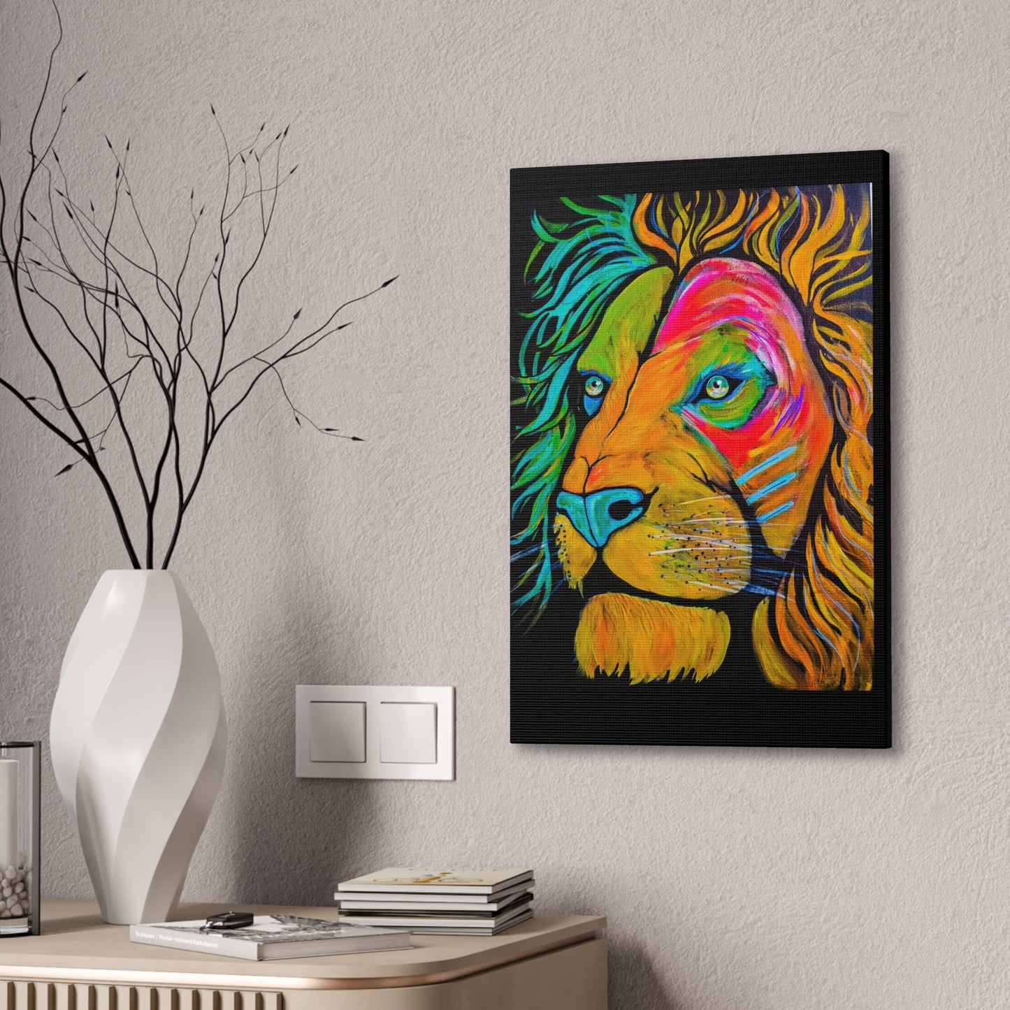 [Vibrant Lion] Canvas Stretched, 0.75"