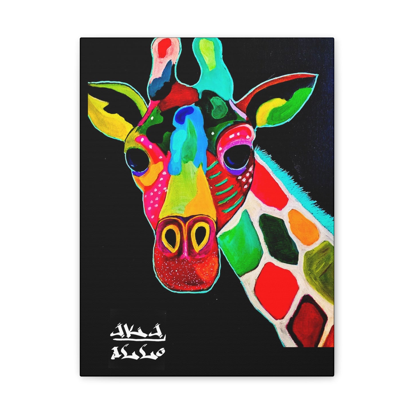 [Vibrant Giraffe] Canvas Stretched, 0.75"