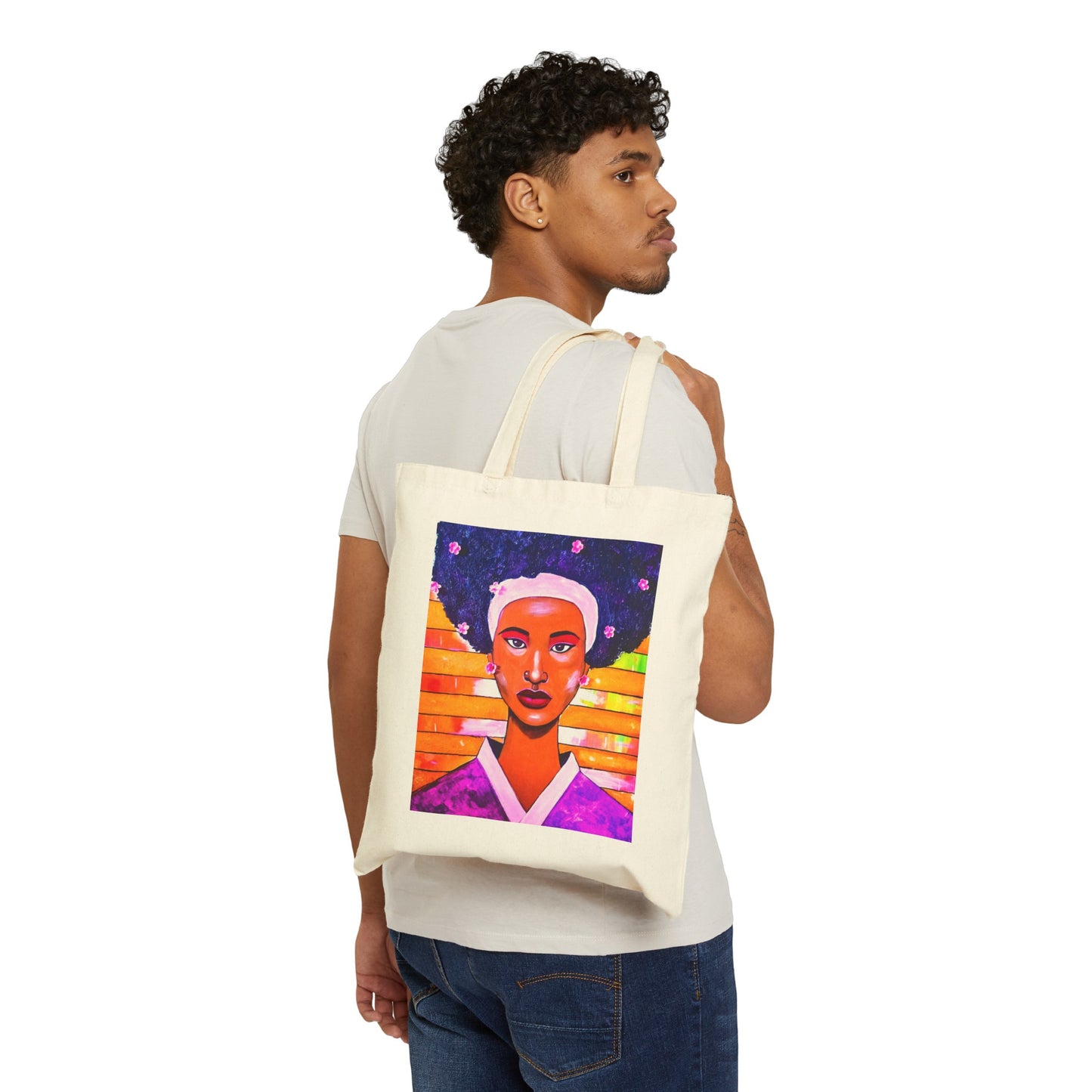 [AFRO-GEISHA] Cotton Canvas Tote Bag
