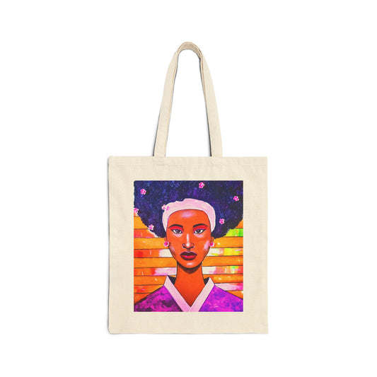 [AFRO-GEISHA] Cotton Canvas Tote Bag