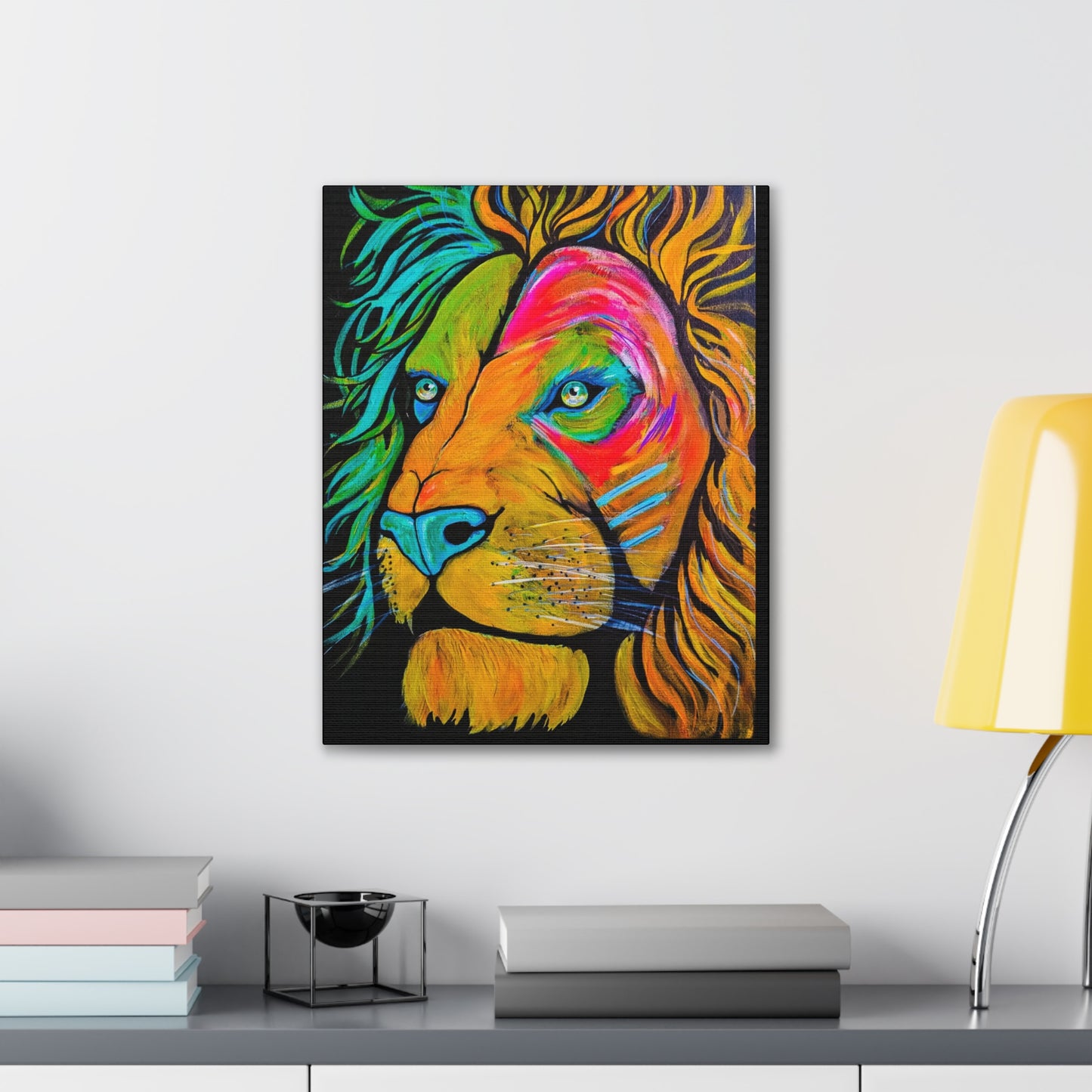 [Vibrant Lion] Canvas Stretched, 0.75"
