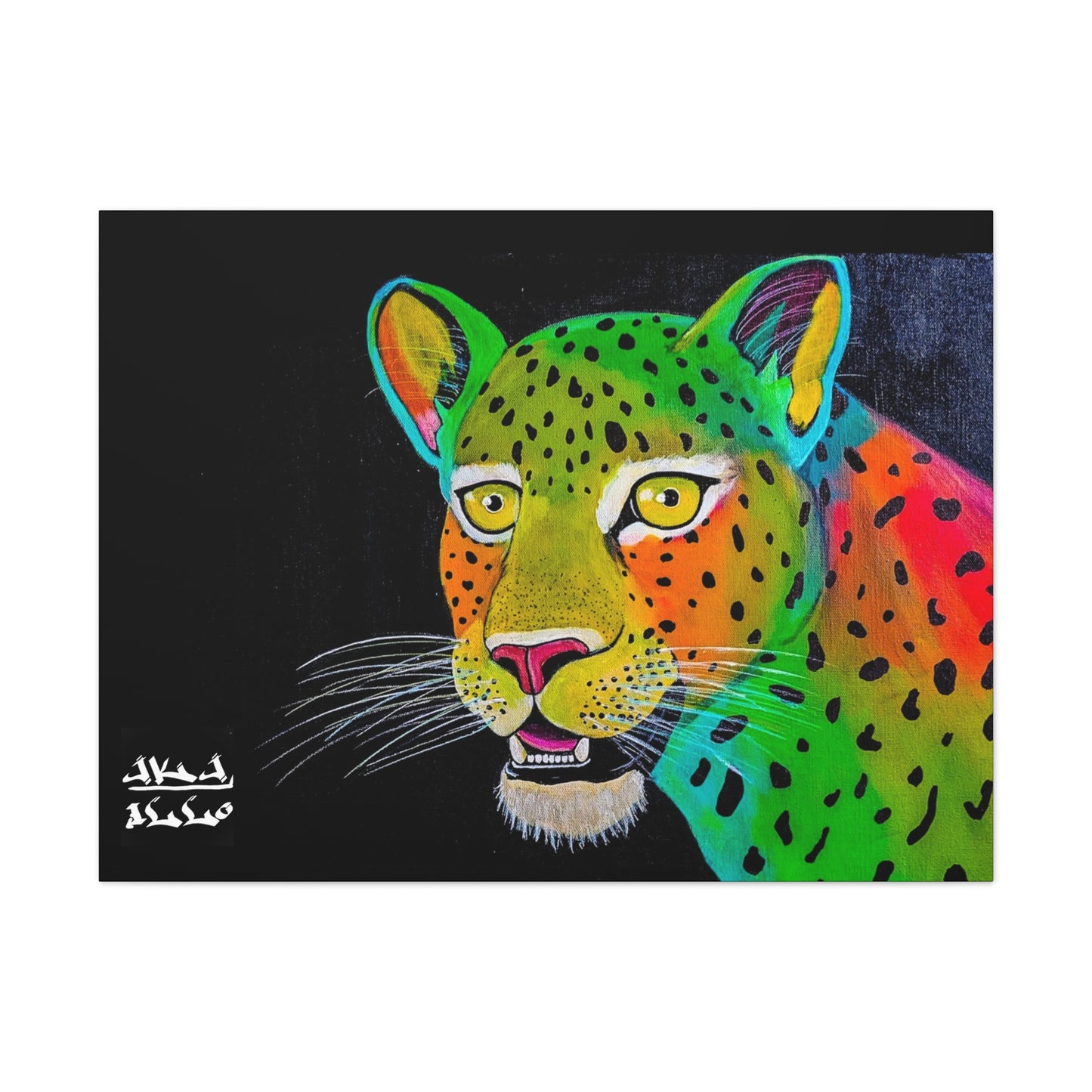 [Vibrant Leopard] Canvas Stretched, 0.75"