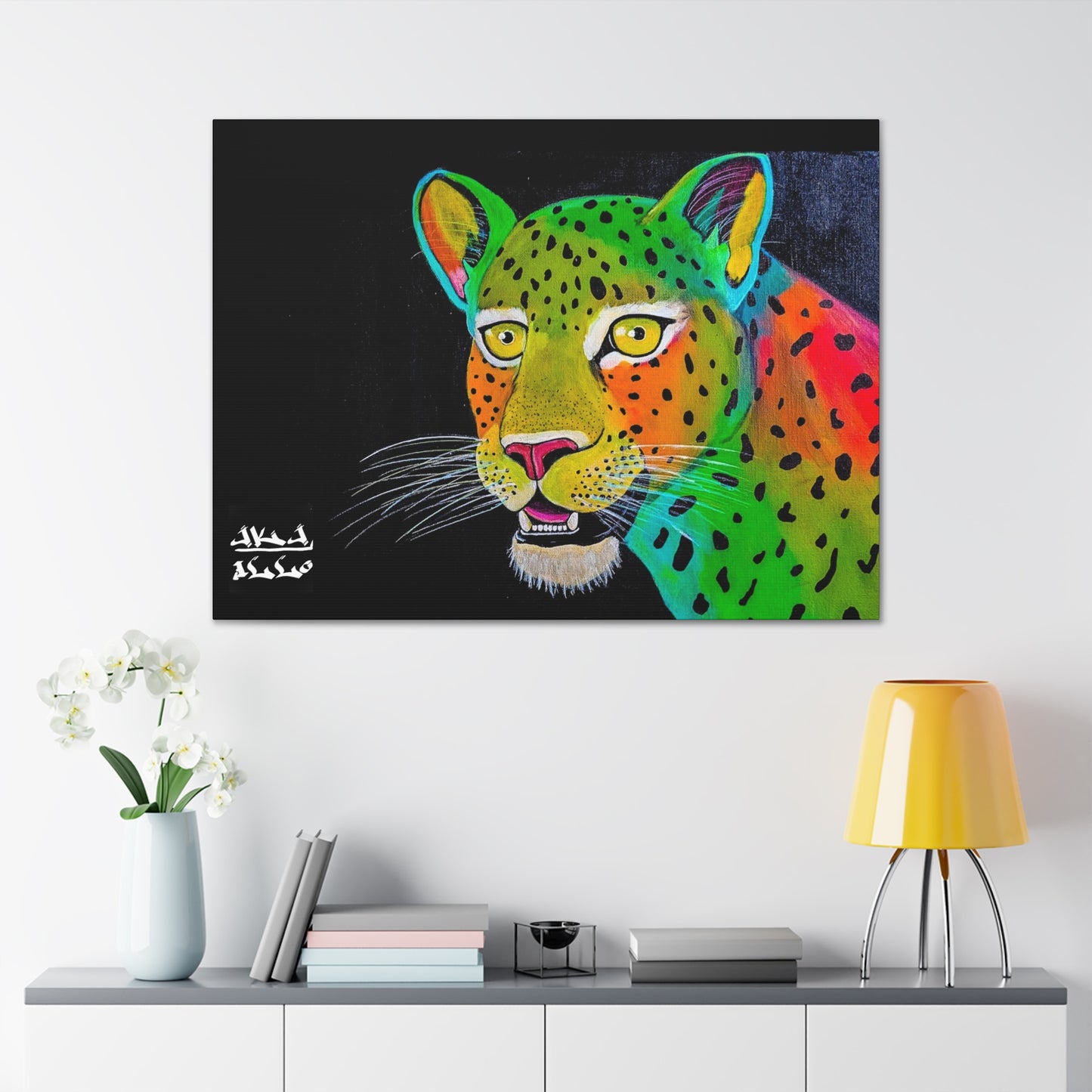 [Vibrant Leopard] Canvas Stretched, 0.75"