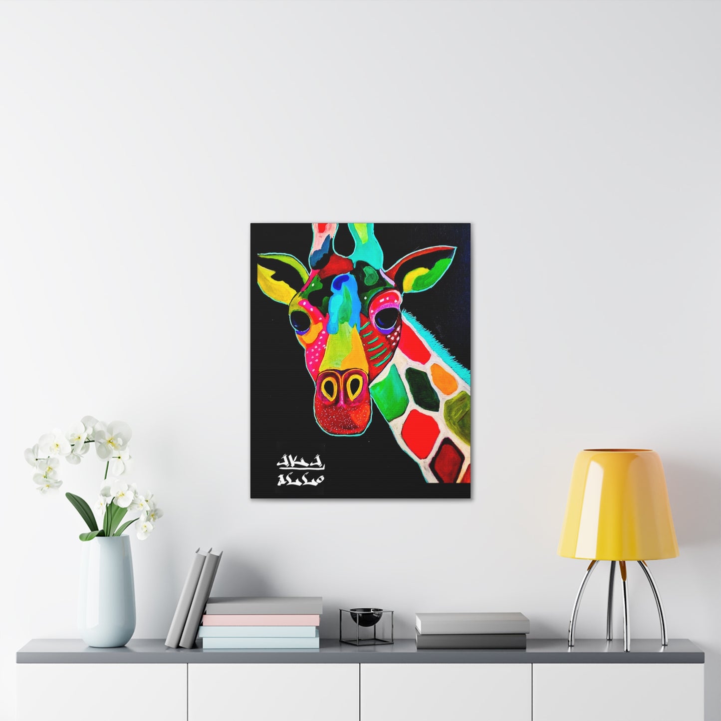 [Vibrant Giraffe] Canvas Stretched, 0.75"