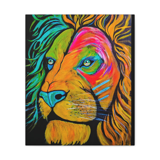 [Vibrant Lion] Canvas Stretched, 0.75"