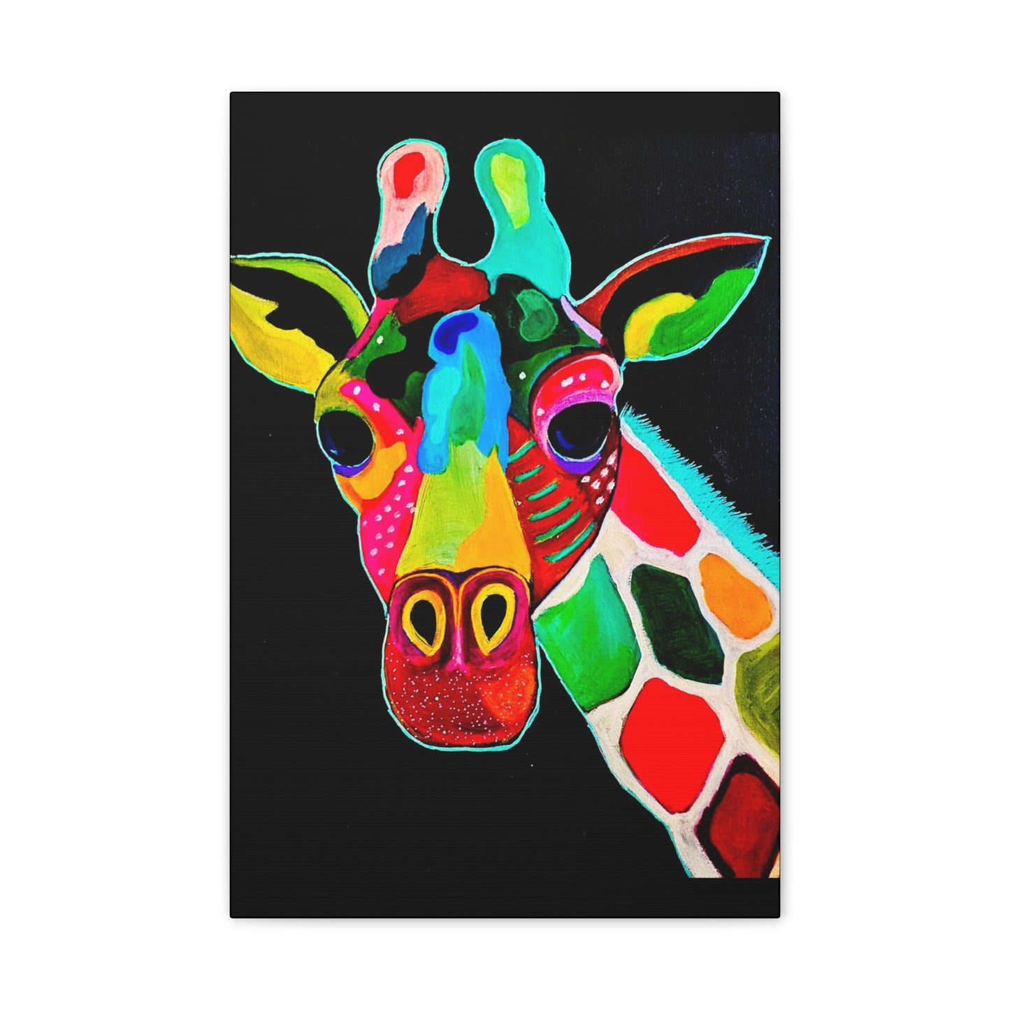 [Vibrant Giraffe] Canvas Stretched, 0.75"