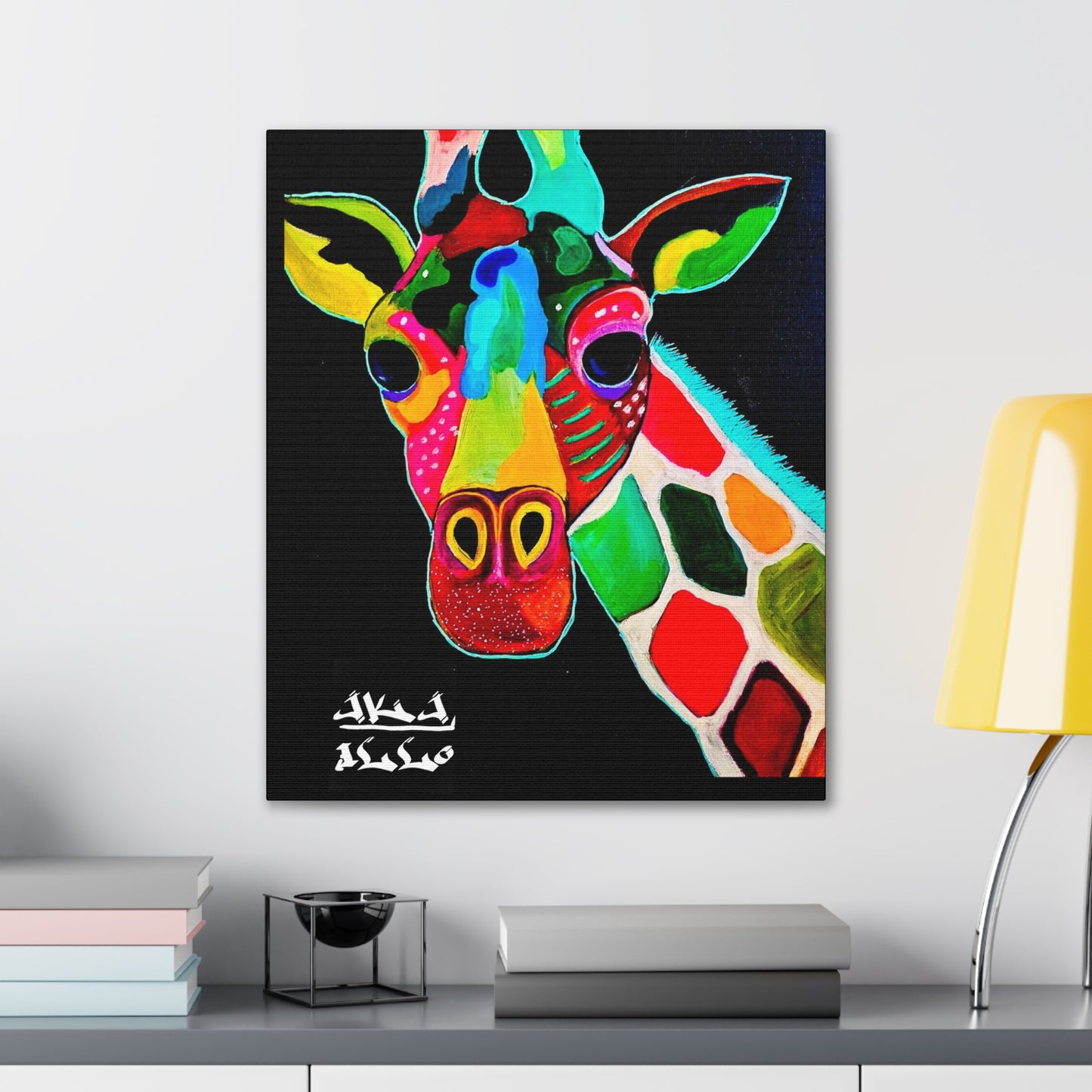 [Vibrant Giraffe] Canvas Stretched, 0.75"