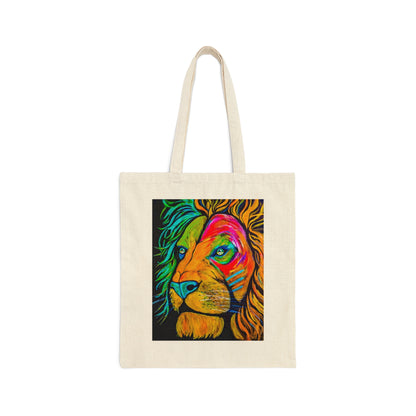 [Vibrant Lion] Cotton Canvas Tote Bag