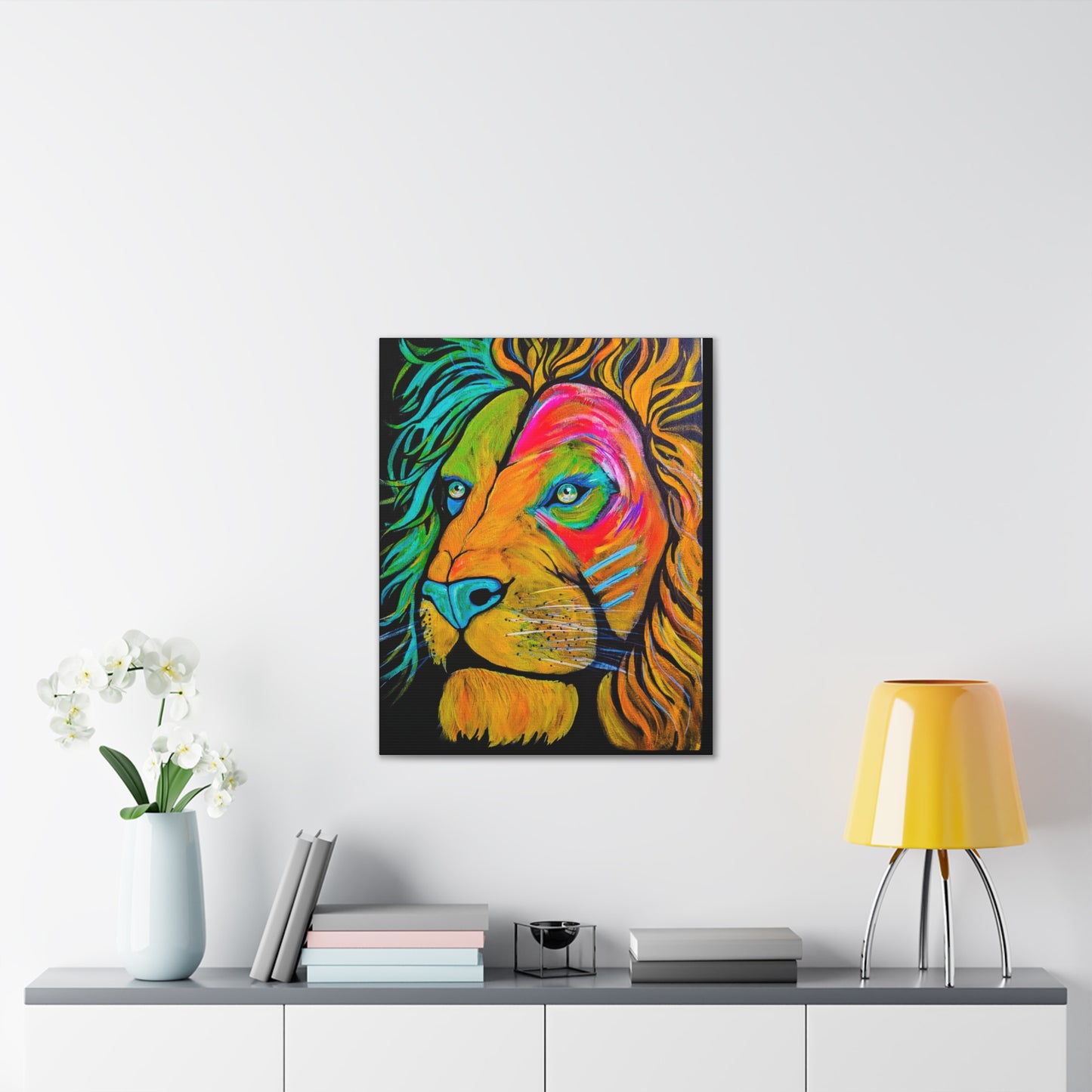 [Vibrant Lion] Canvas Stretched, 0.75"