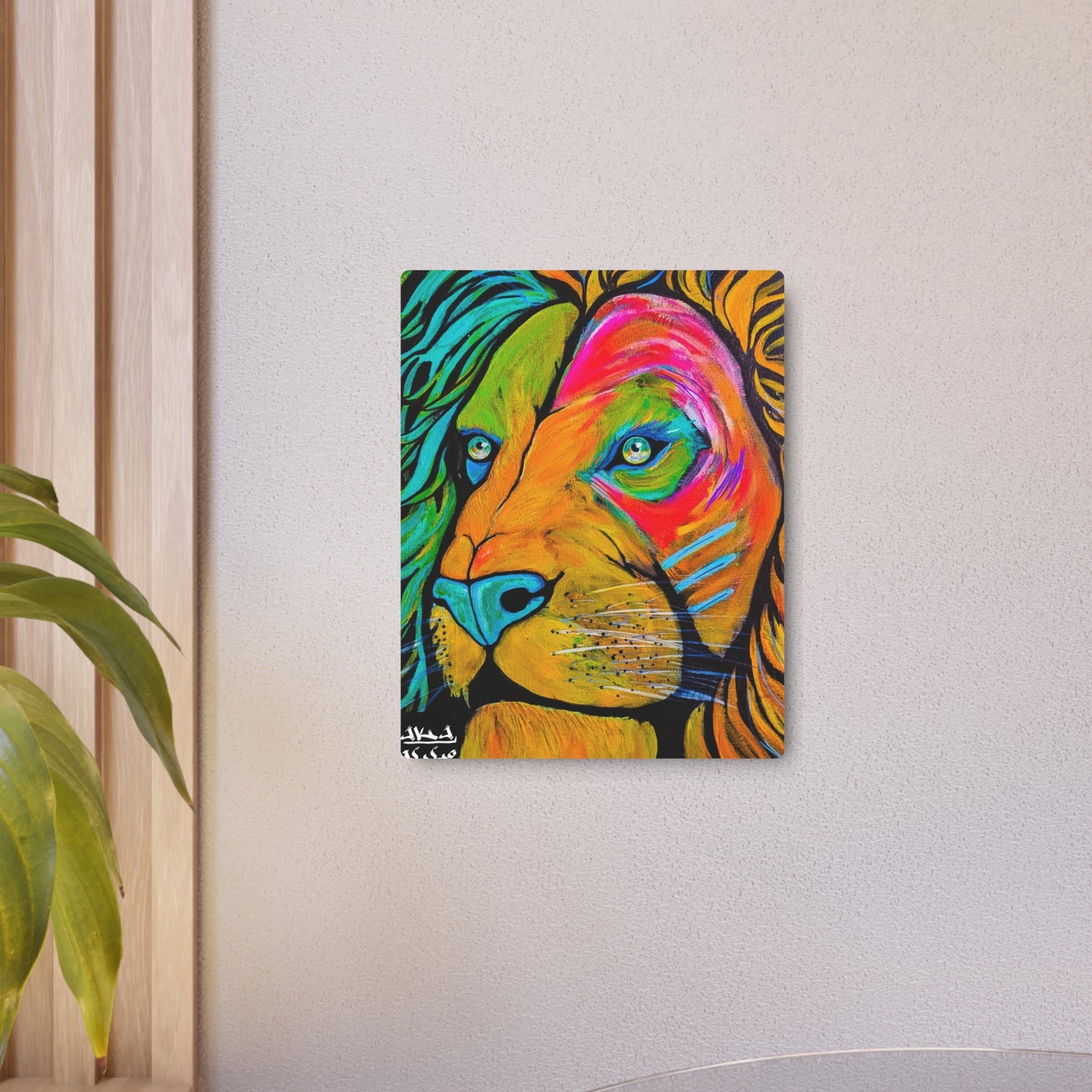[Vibrant Lion] Metal Art Sign