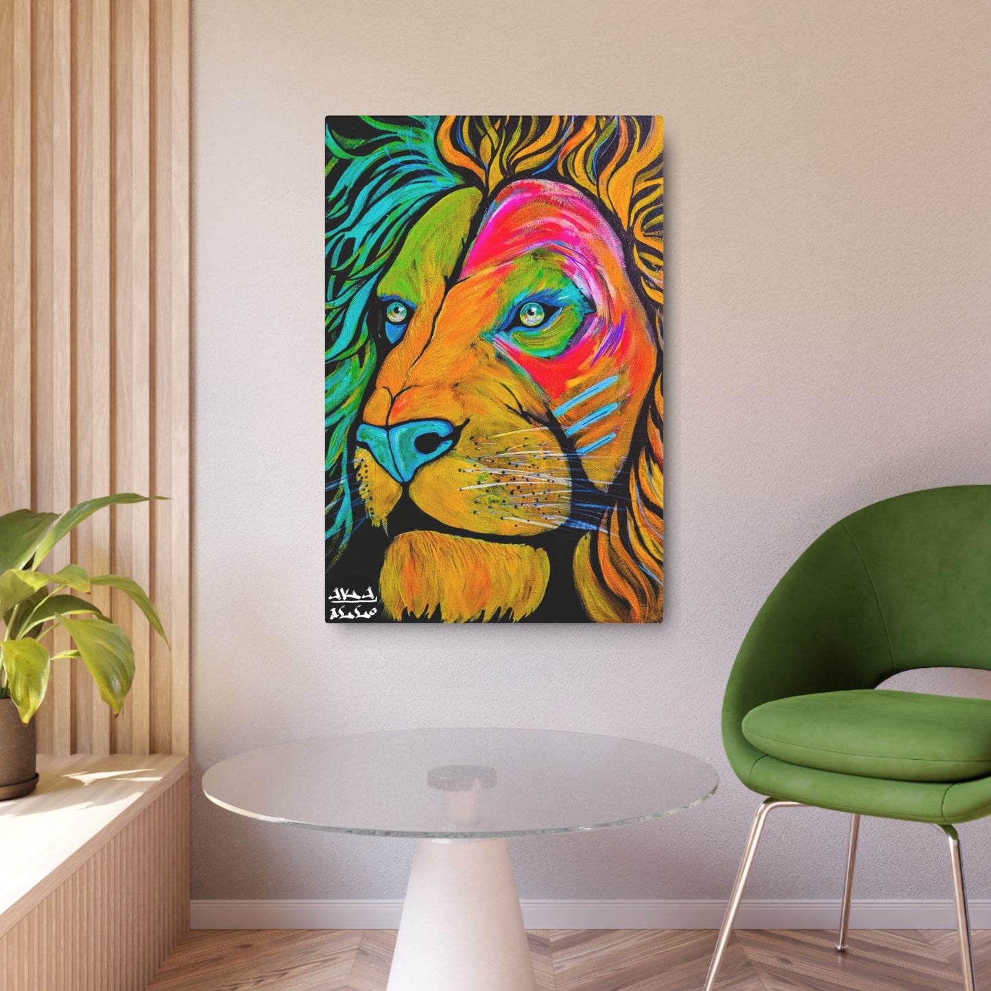 [Vibrant Lion] Metal Art Sign