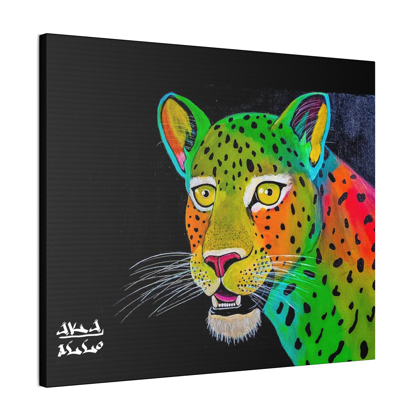 [Vibrant Leopard] Canvas Stretched, 0.75"