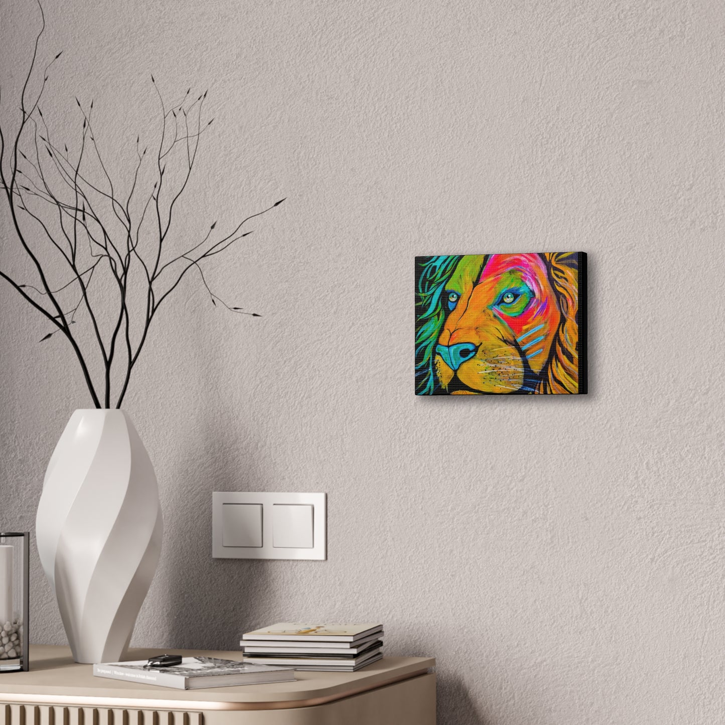 [Vibrant Lion] Canvas Stretched, 0.75"