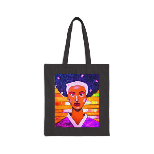 [AFRO-GEISHA] Cotton Canvas Tote Bag