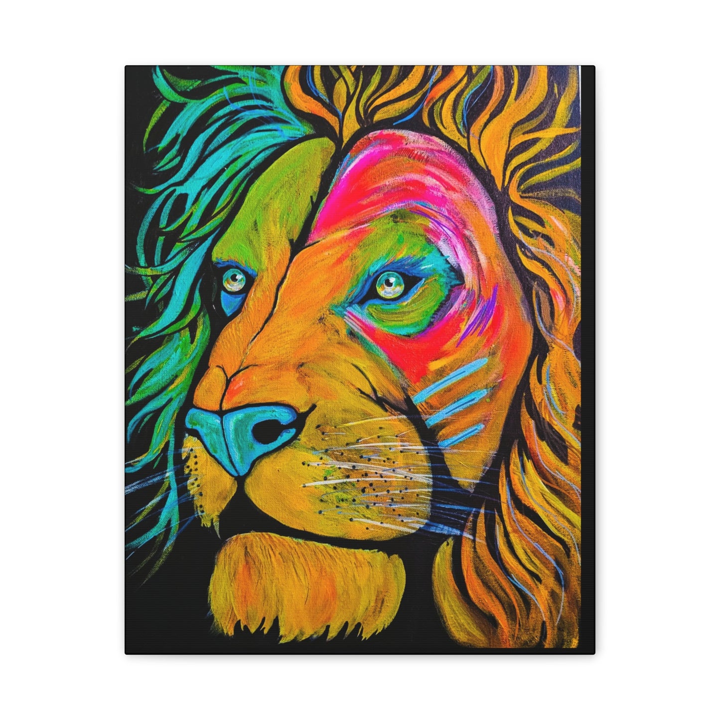 [Vibrant Lion] Canvas Stretched, 0.75"