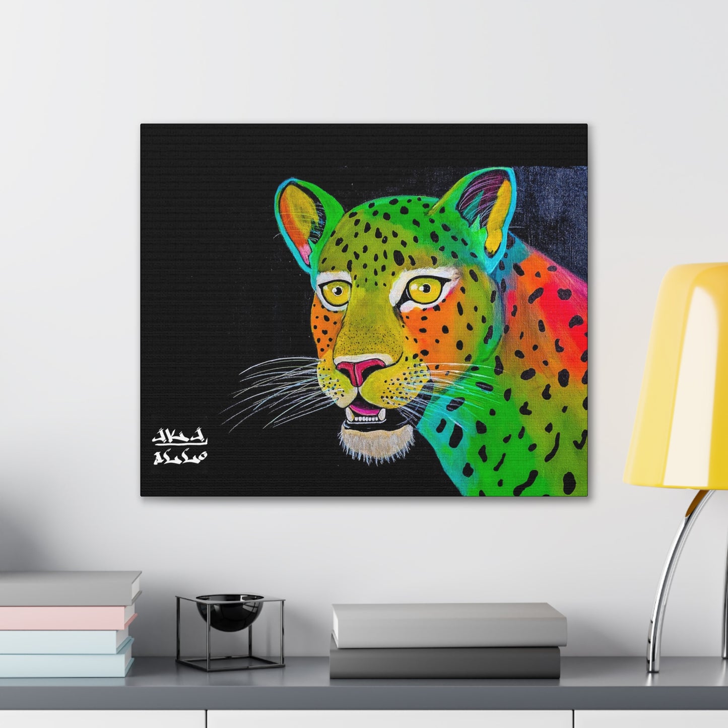 [Vibrant Leopard] Canvas Stretched, 0.75"