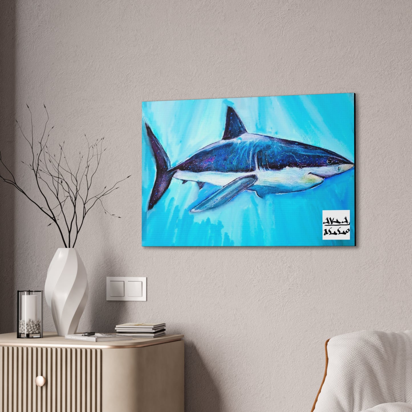 [Great White] Canvas Stretched, 0.75"