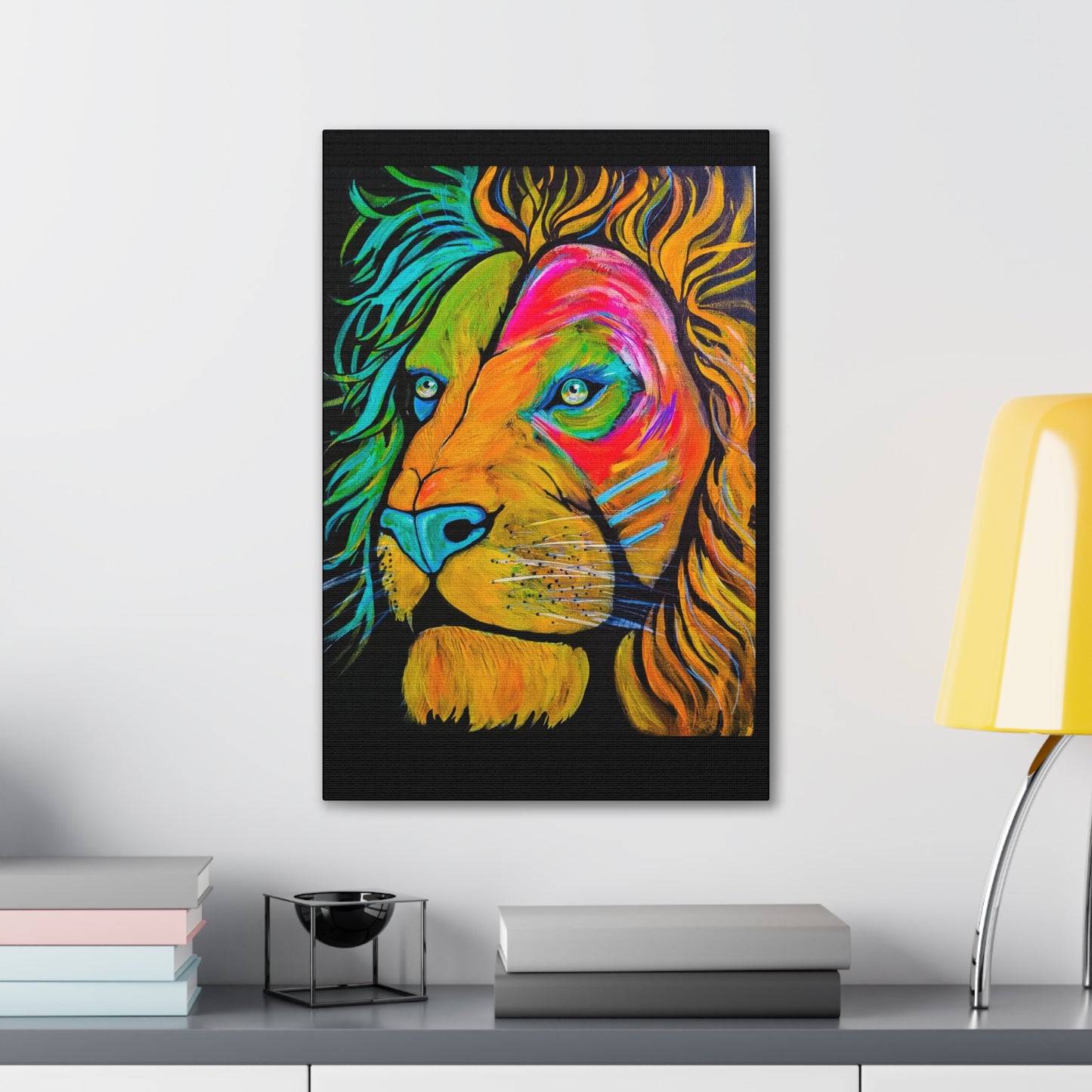[Vibrant Lion] Canvas Stretched, 0.75"
