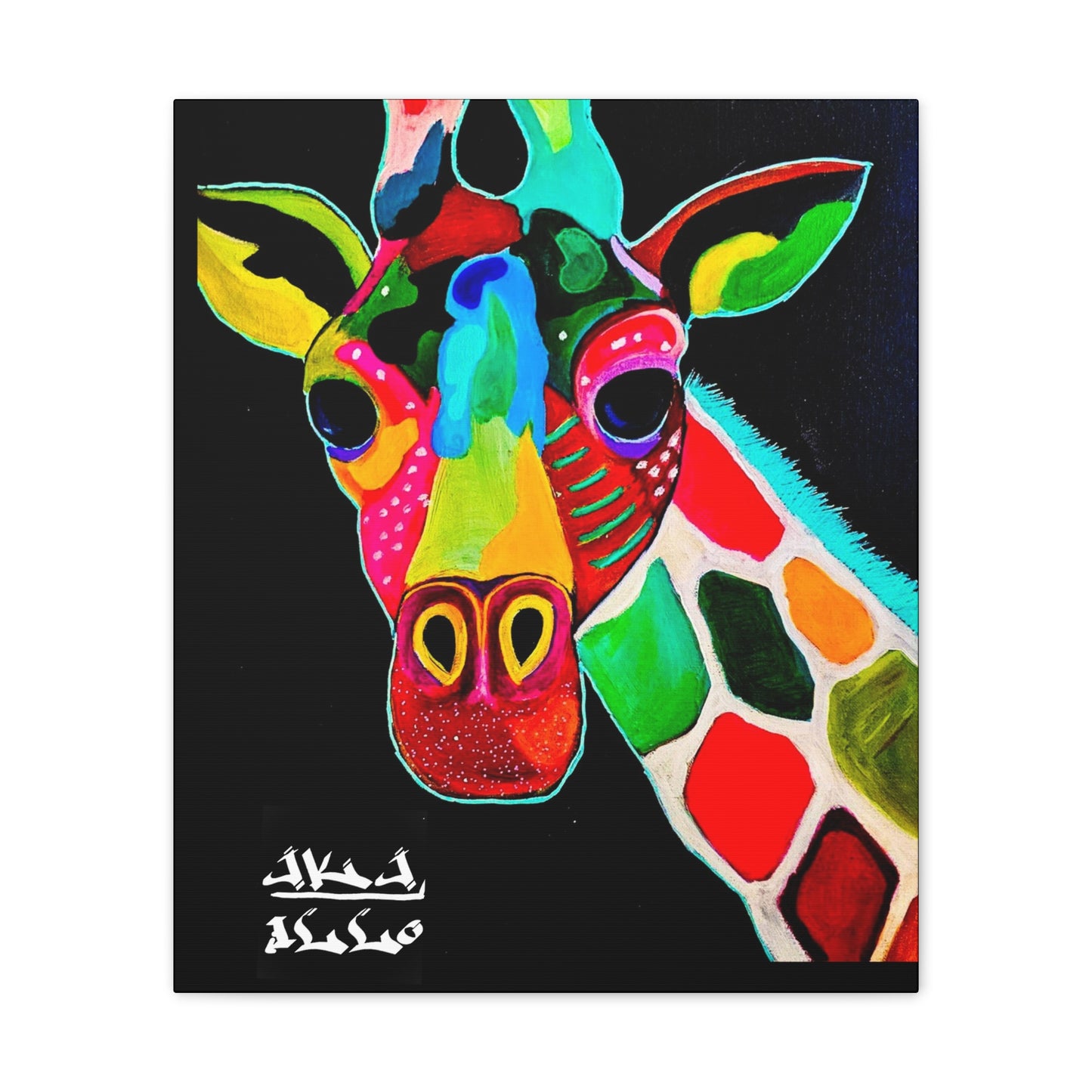 [Vibrant Giraffe] Canvas Stretched, 0.75"