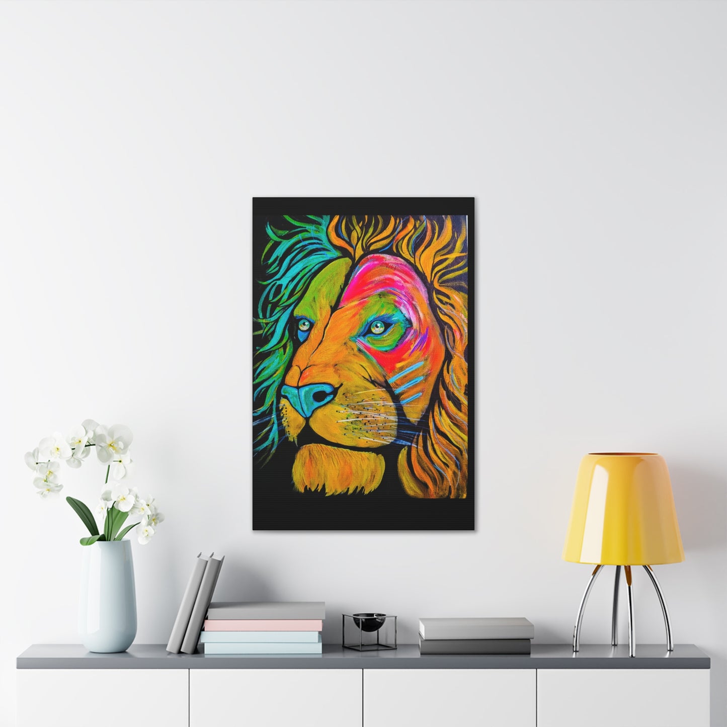 [Vibrant Lion] Canvas Stretched, 0.75"