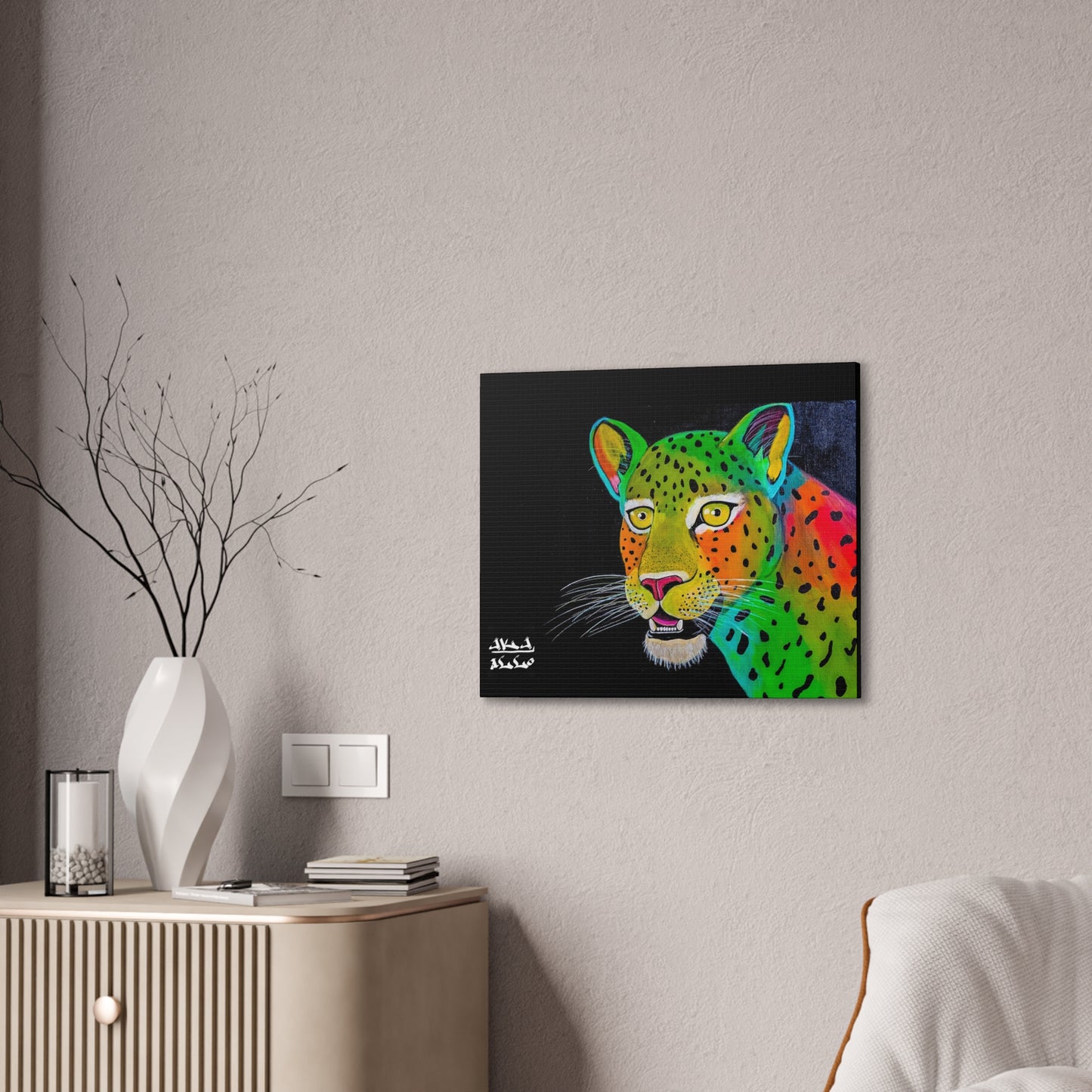[Vibrant Leopard] Canvas Stretched, 0.75"