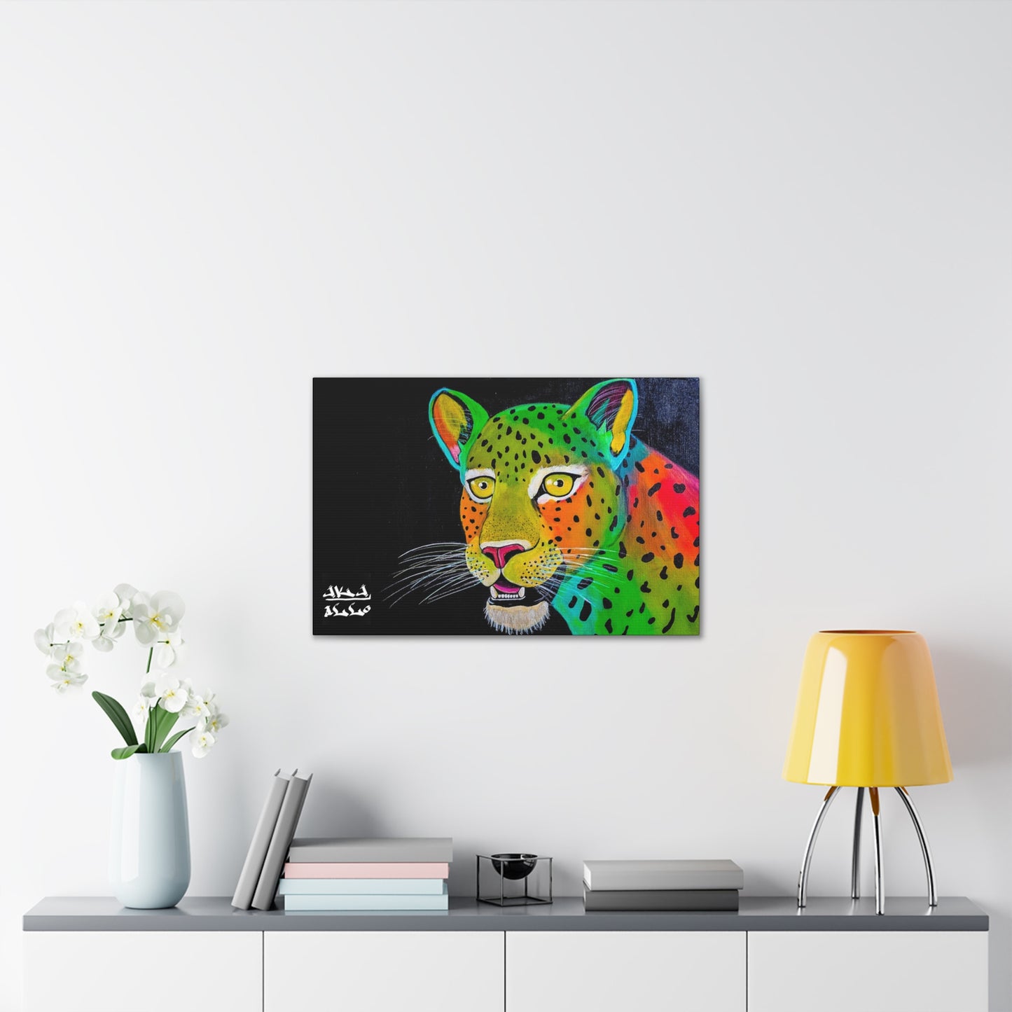 [Vibrant Leopard] Canvas Stretched, 0.75"