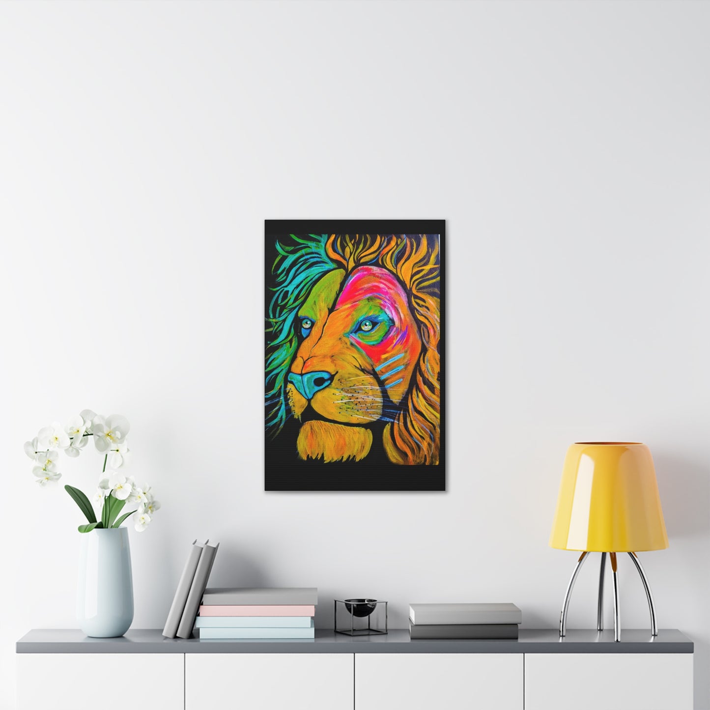 [Vibrant Lion] Canvas Stretched, 0.75"