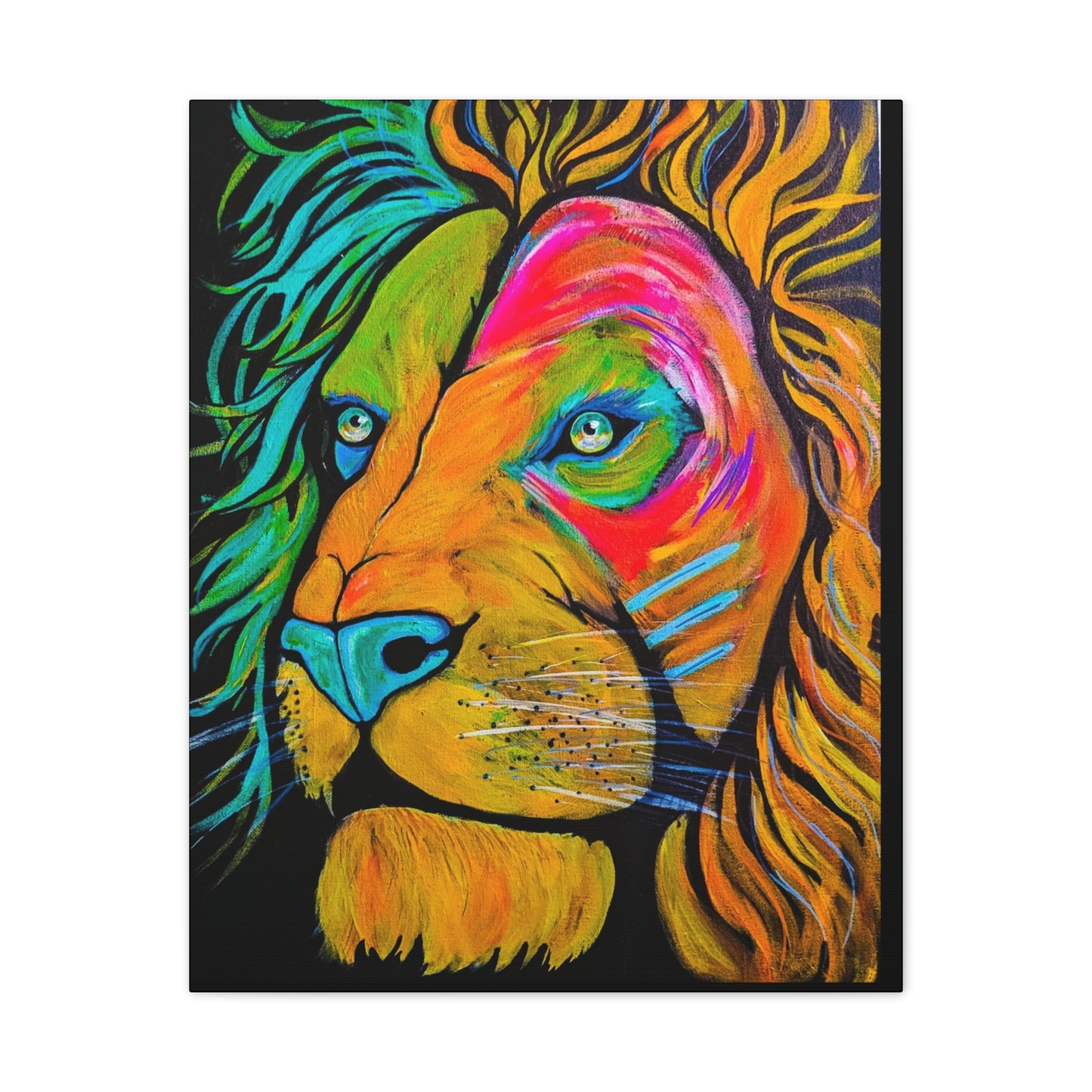 [Vibrant Lion] Canvas Stretched, 0.75"