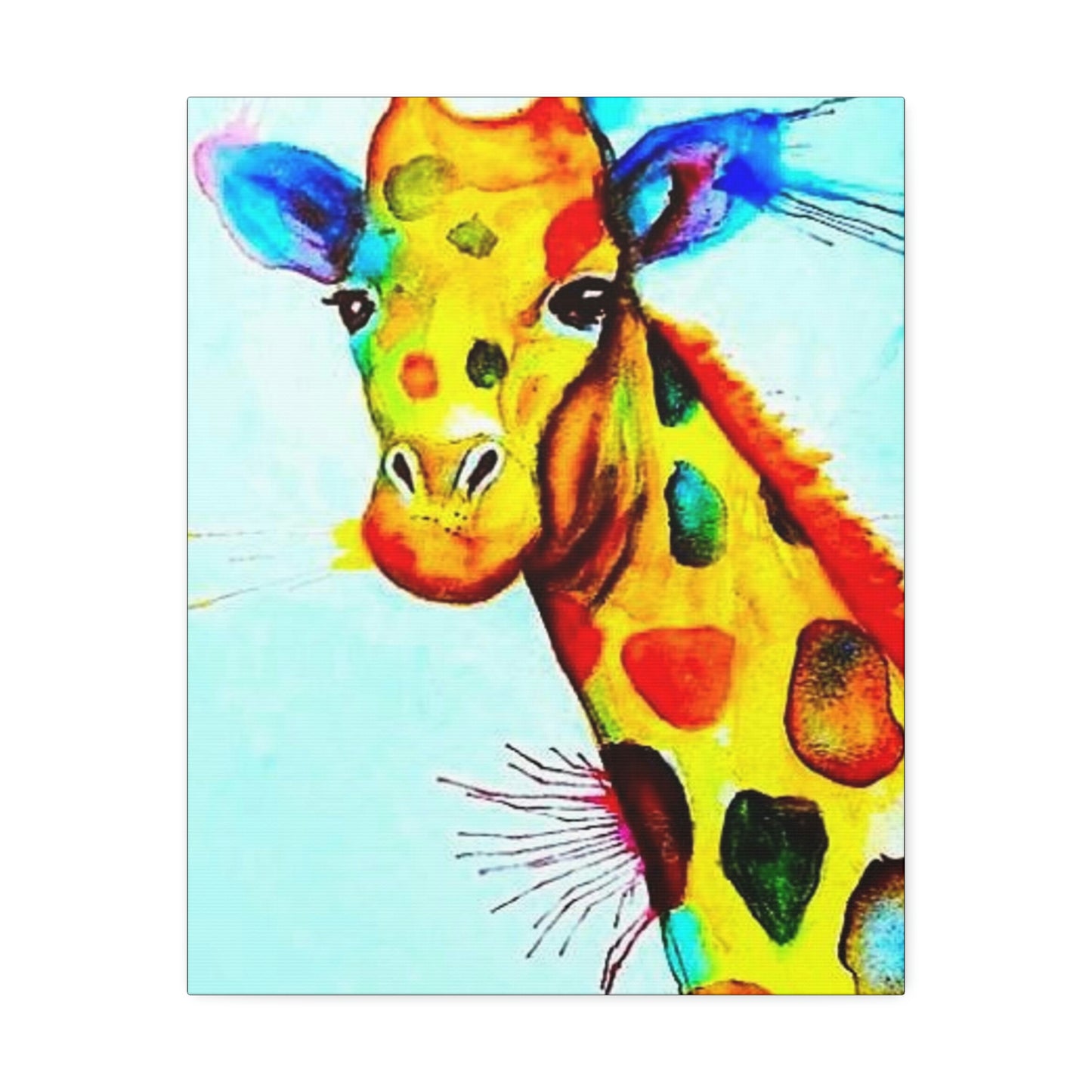 [Watercolor Giraffe] Canvas Stretched, 1.5''