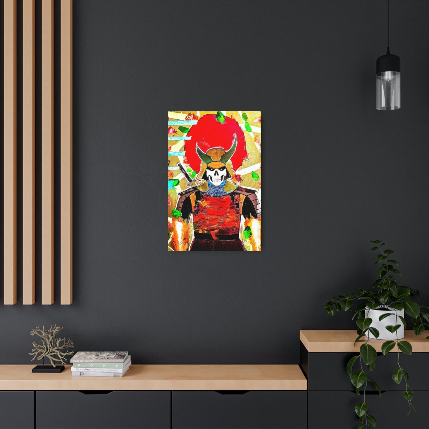[Samurai Skull] Metal Art Sign