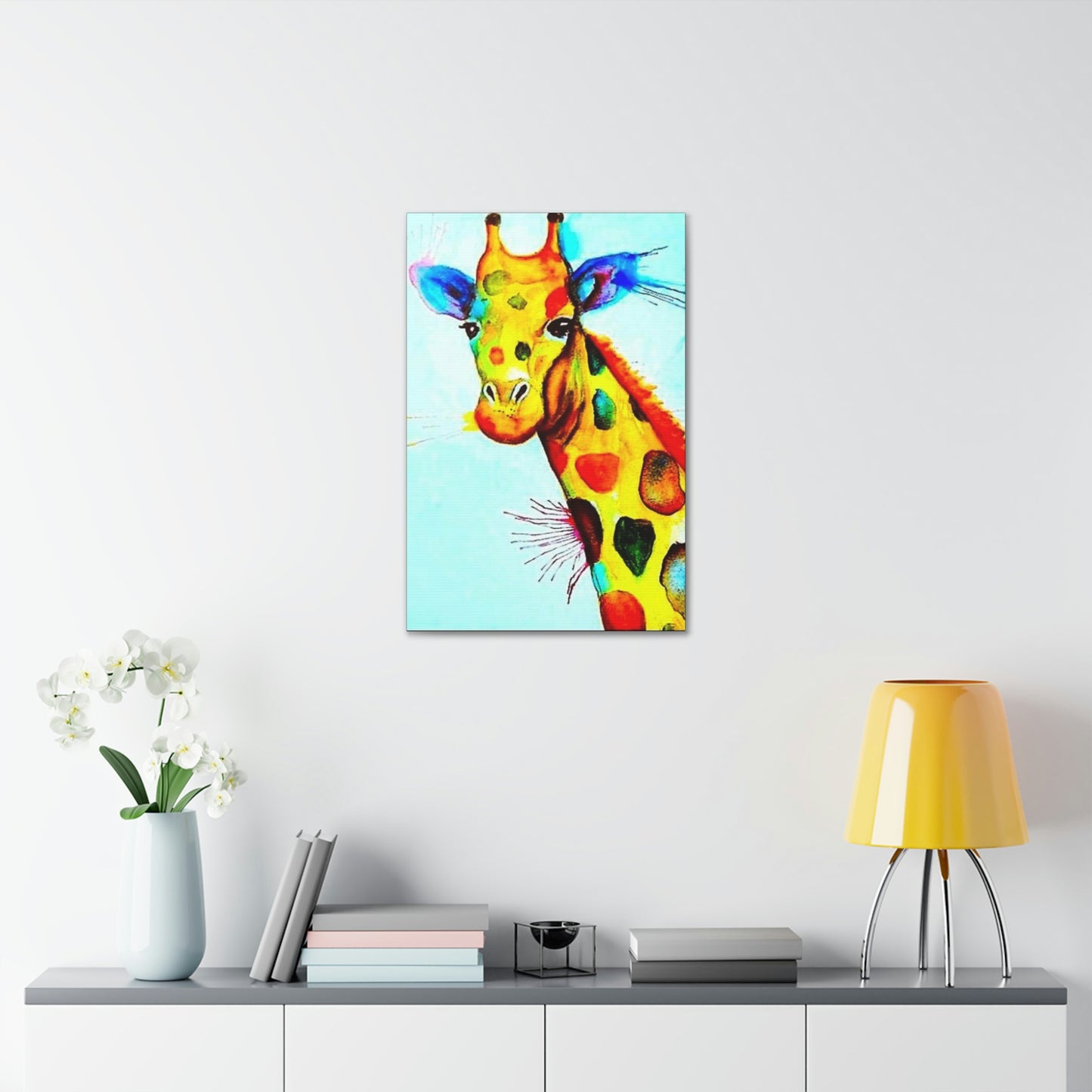 [Watercolor Giraffe] Canvas Stretched, 1.5''