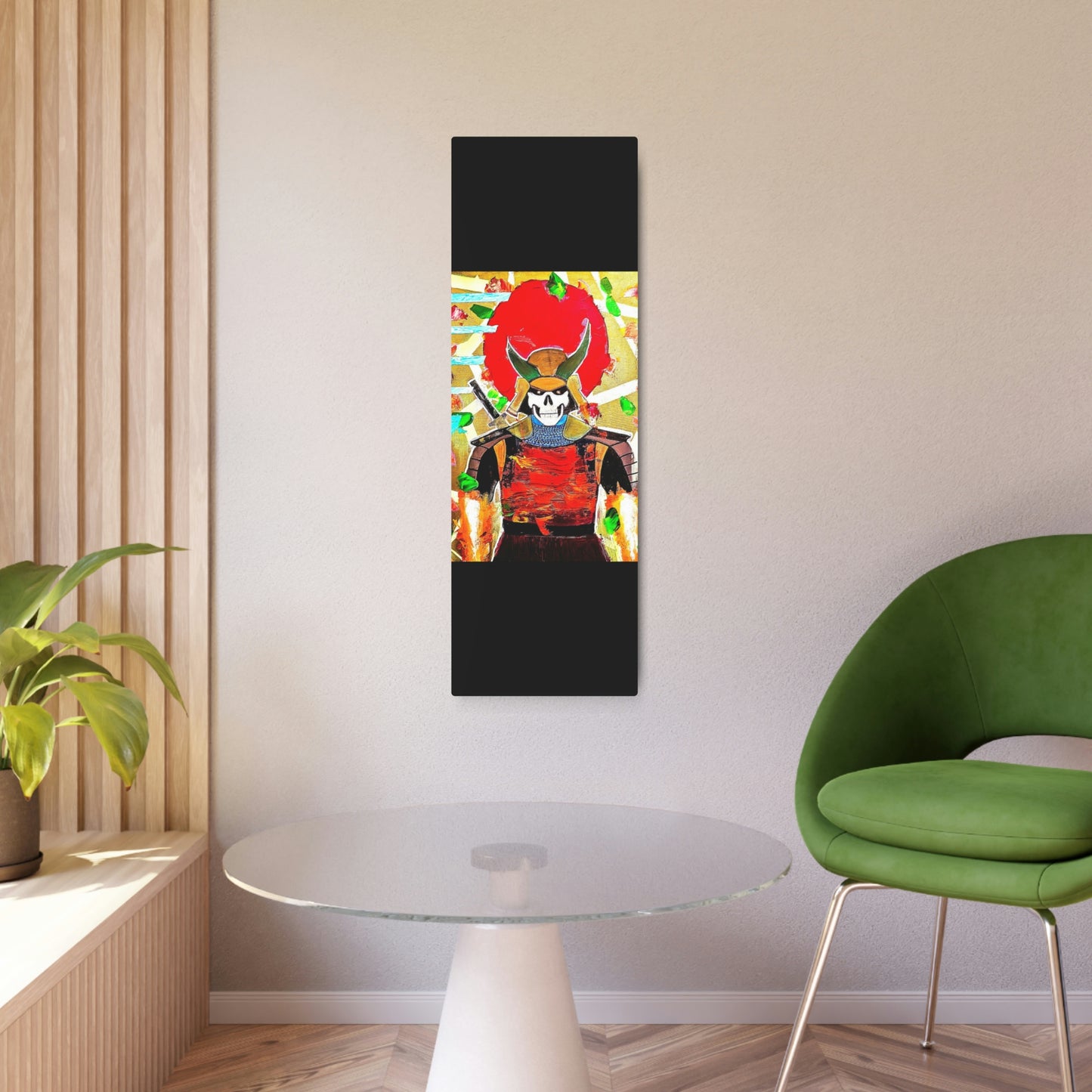 [Samurai Skull] Metal Art Sign