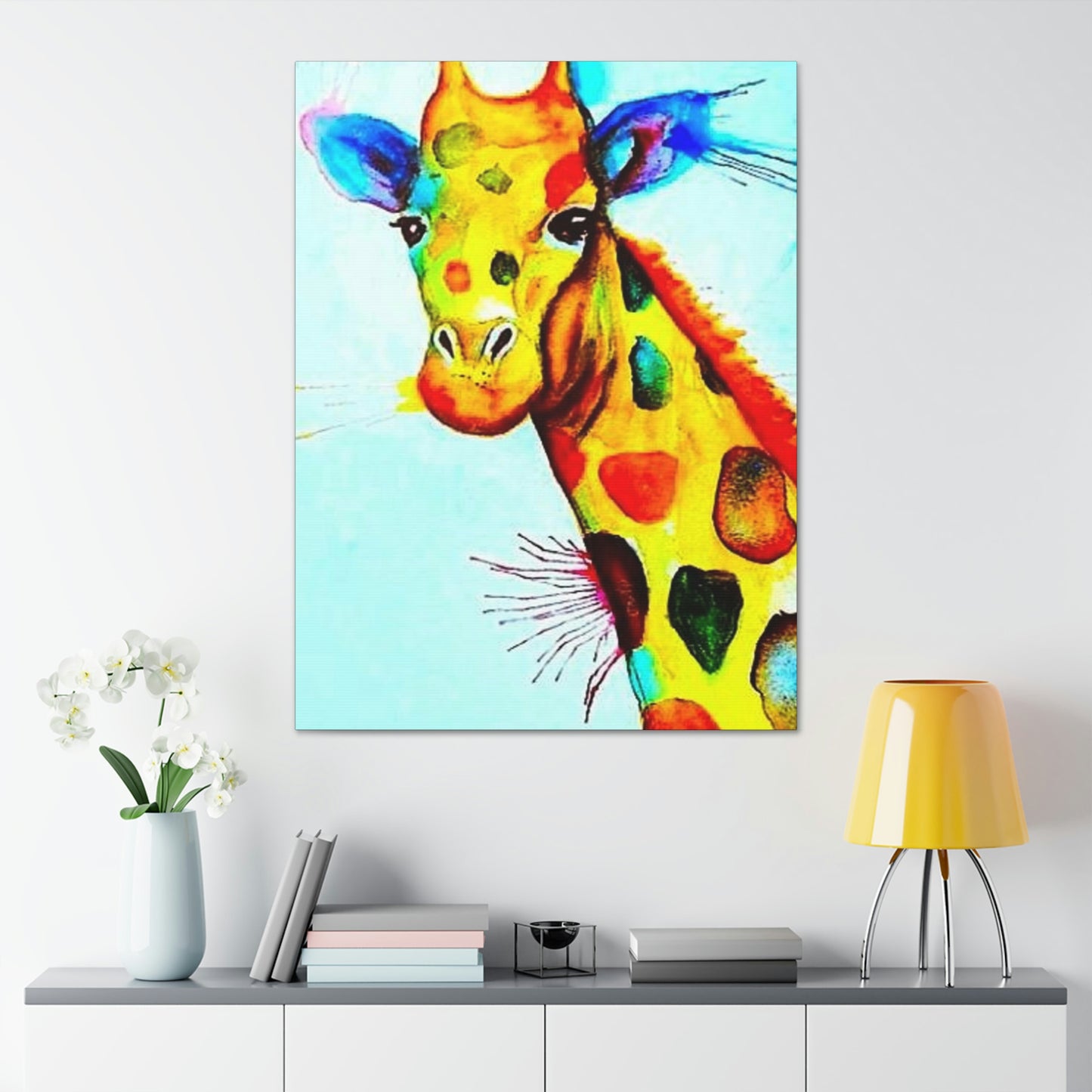 [Watercolor Giraffe] Canvas Stretched, 1.5''