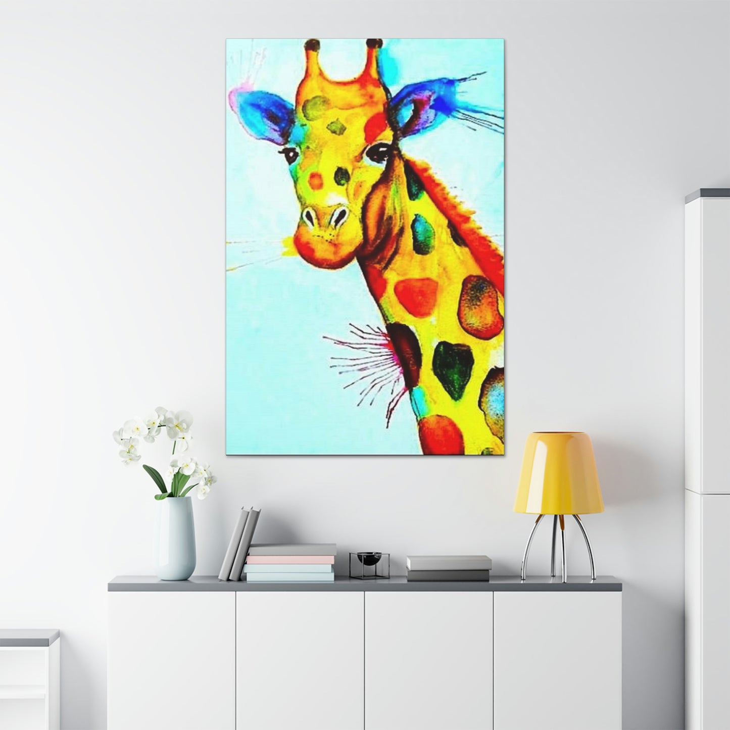 [Watercolor Giraffe] Canvas Stretched, 1.5''