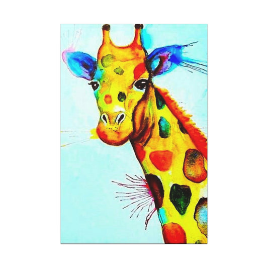 [Watercolor Giraffe] Canvas Stretched, 1.5''
