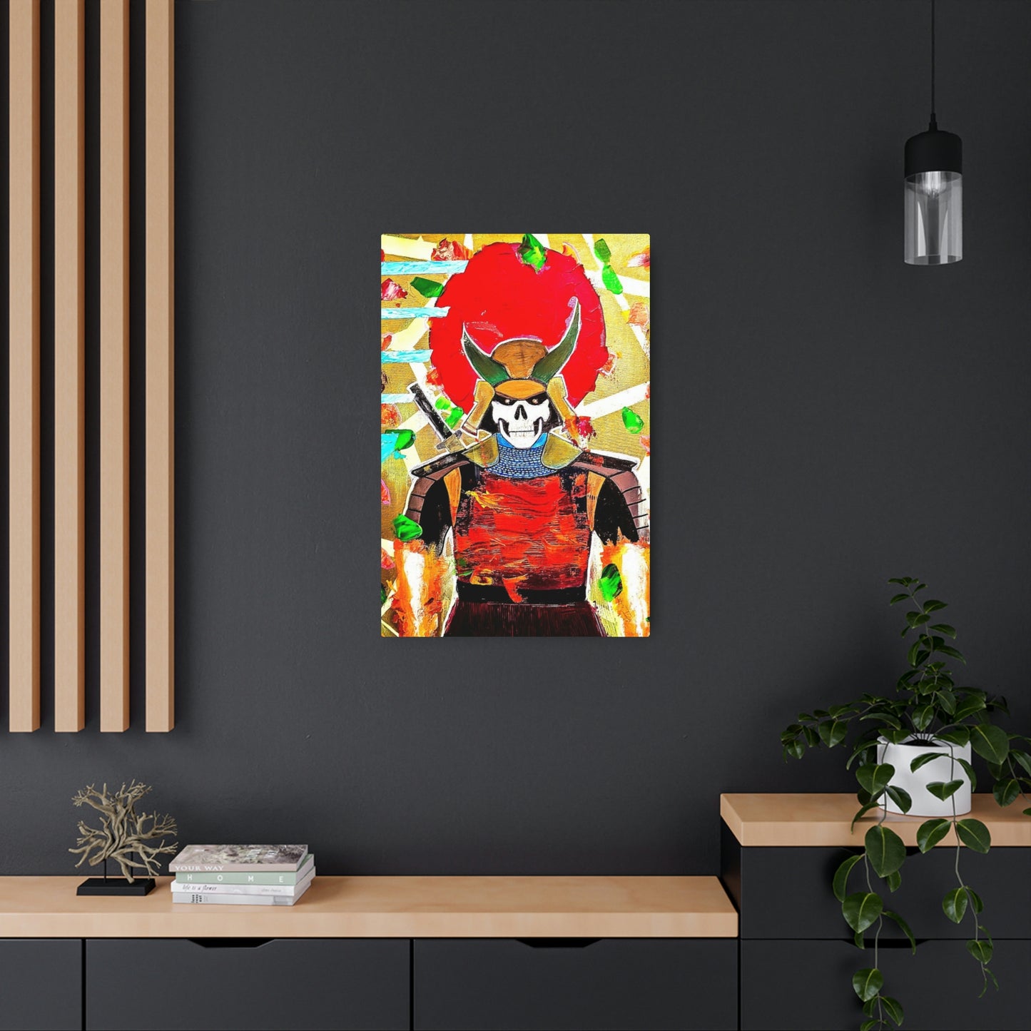 [Samurai Skull] Metal Art Sign