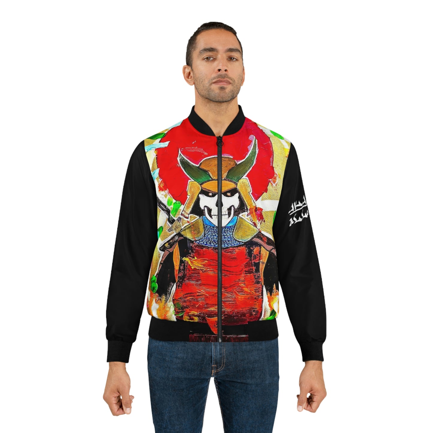 [Samurai Skull] Men's Bomber Jacket (AOP)